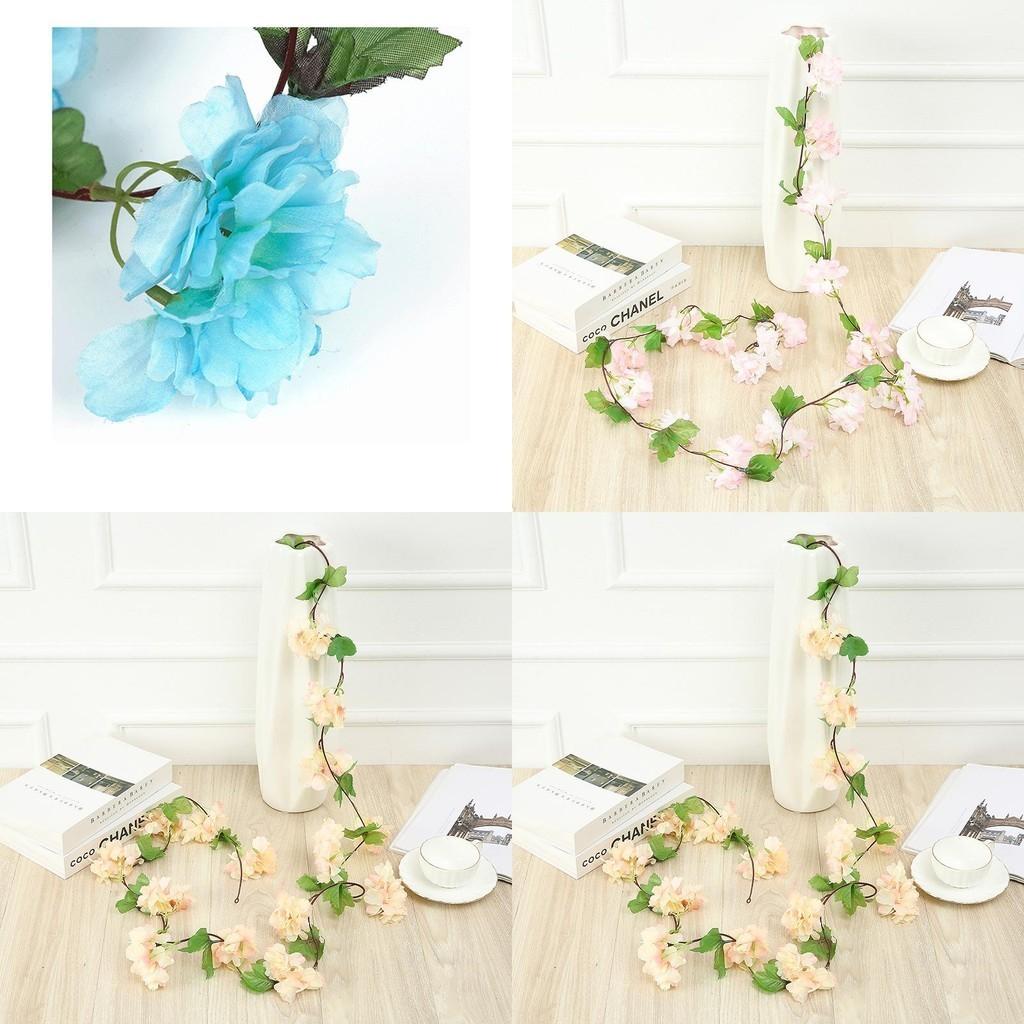 Lebensechte Seiden-Kirschblüten-Girlande für Hochzeiten und Heimdekoration 2,2 m