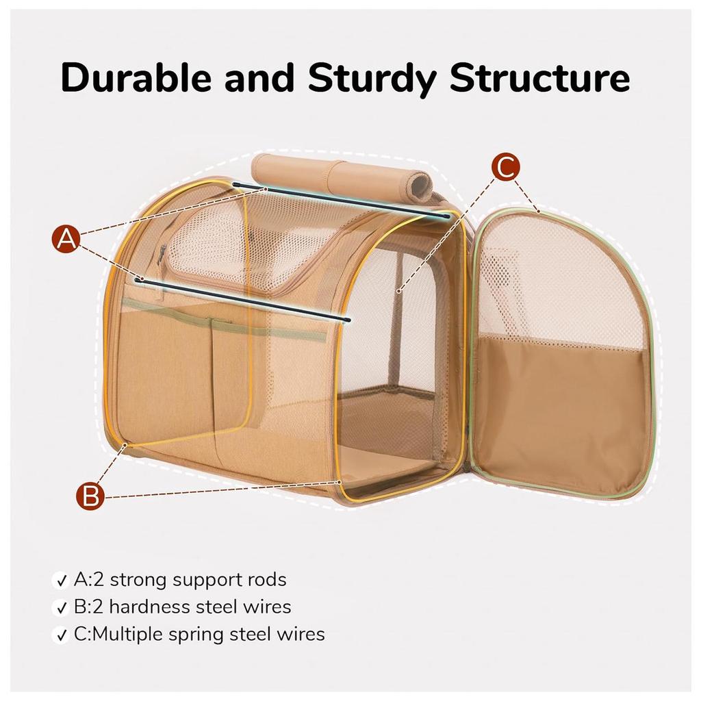 Expandable Breathable Cat Backpack Carrier - Portable Large Space Capsule for Pets