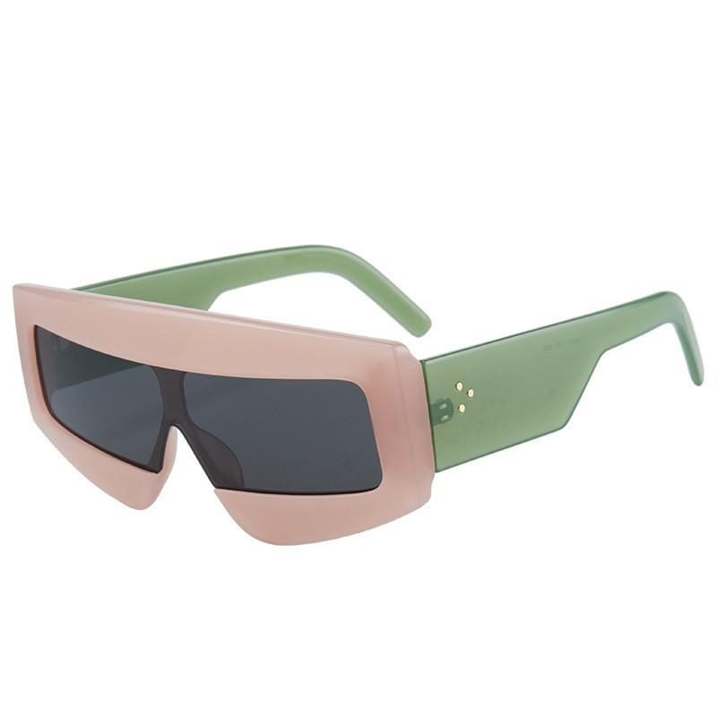 New Future Technology Sense Large Frame Sunglasses Irregular Concave Glasses European and American Street Hip Hop Rap Sunglasses