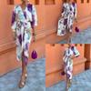 Spring New Fashion Elegant Printed Vest High Waist Skirt Set Women's Outfits for Women European American Crossborder Clothing