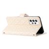For Samsung Galaxy A33 5G Wallet Phone Shell Stitching Line Rhombus PU Leather Wallet Stand Phone Case