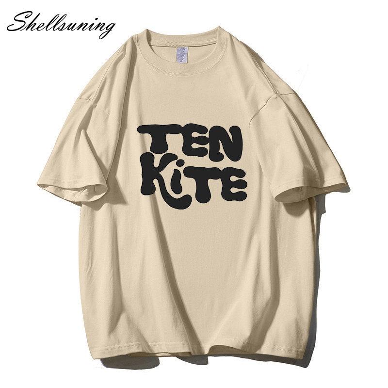 Shellsuning модные футболки с рисунком из 100% хлопка женские летние футболки с короткими — фото 6