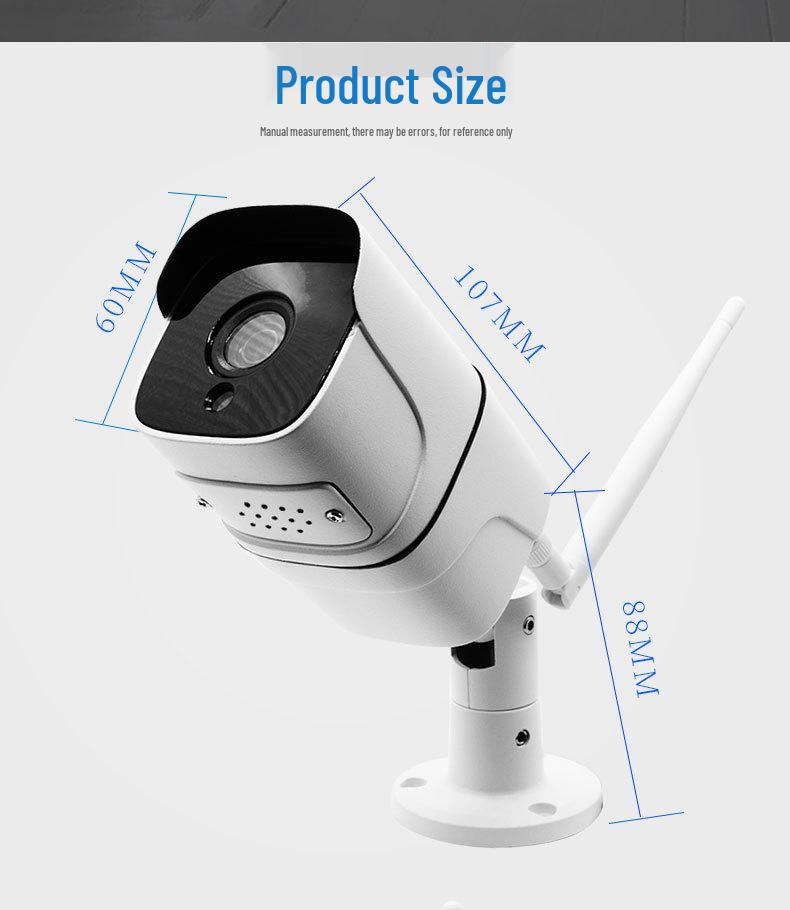 1080P HD 4MP/5MP Outdoor Waterproof WiFi Security Camera with Smart Wireless Connectivity and Card Slot