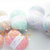 100g/roll Color Dot Segment Dyed Yarn Ball Hand Mixed Bright Silk Bean Thread Blended Knitting Yarn DIY Weaving Material Wiring