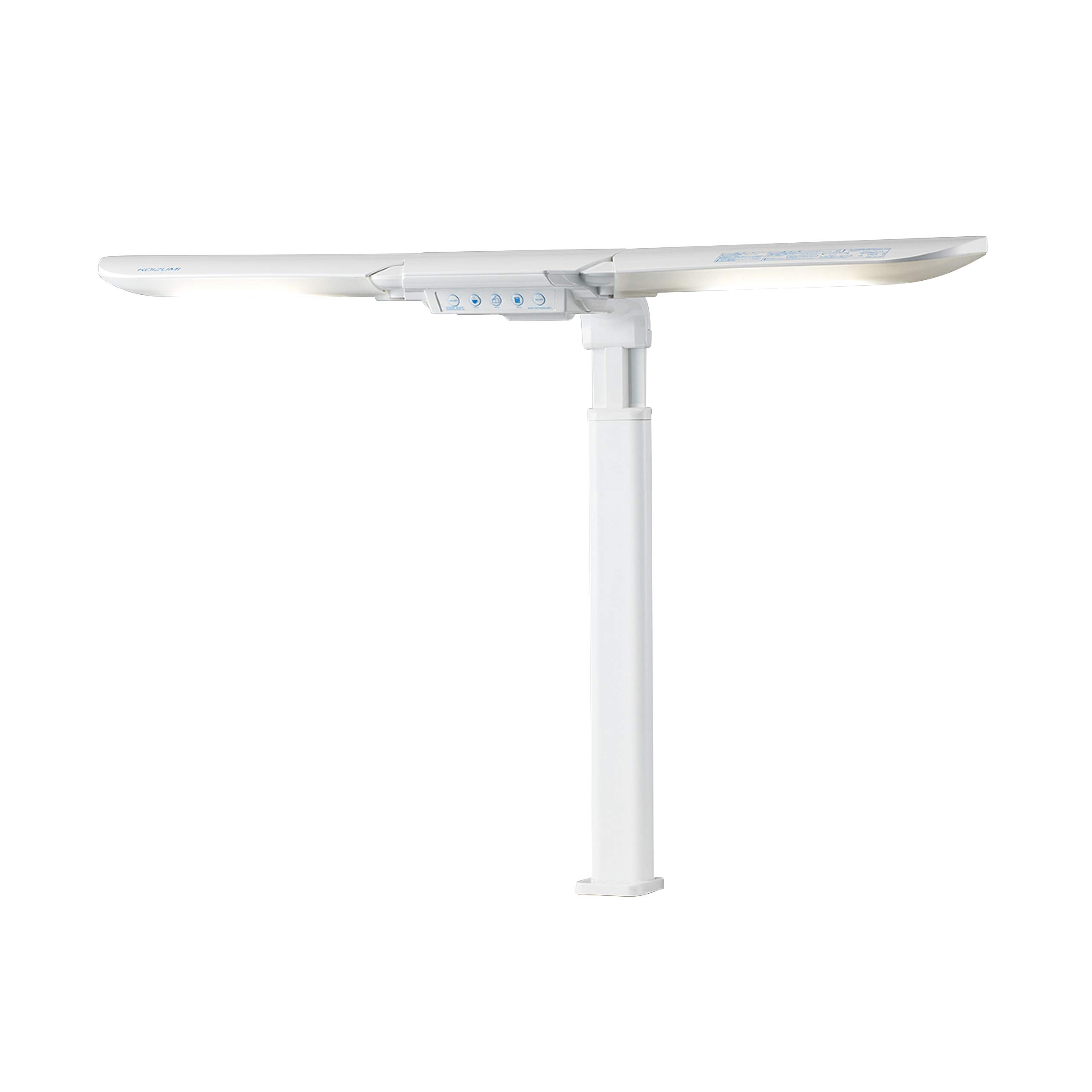 

Koizumi Furniture KOIZUMI (Study Desk) Desk Lamp, LED Light, Clamp, LED Mode Control, Twin Light, White, ECL-546