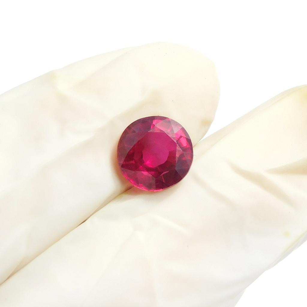 Amazing CERTIFIED 2.95 Ct Round Cut Red Ruby Natural Loose Gemstone P-4734-Ra