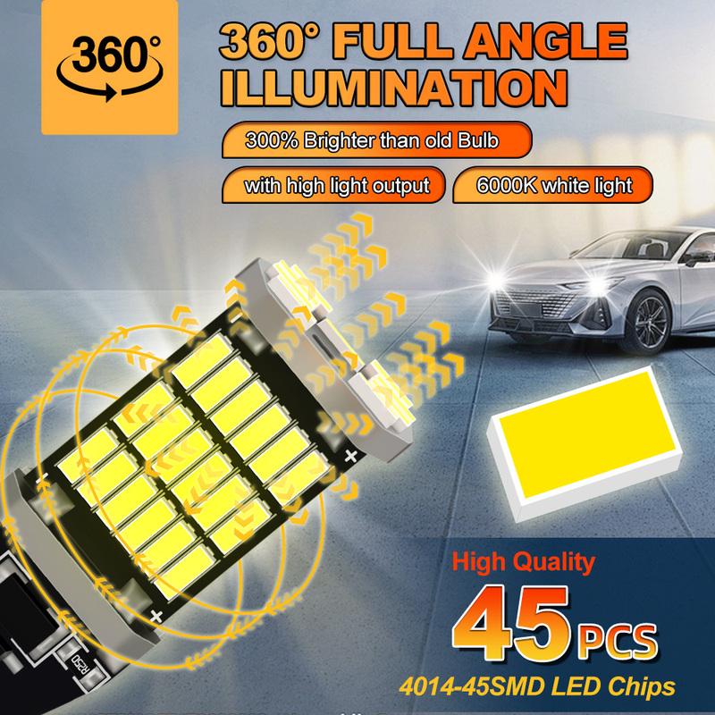 6000K White T15 Canbus LED Car Reverse Light 4014SMD Chip For Kia Rio 4 Sedona Seltos Sorento Soul 1 2 3 Sportage Stinger Stonic