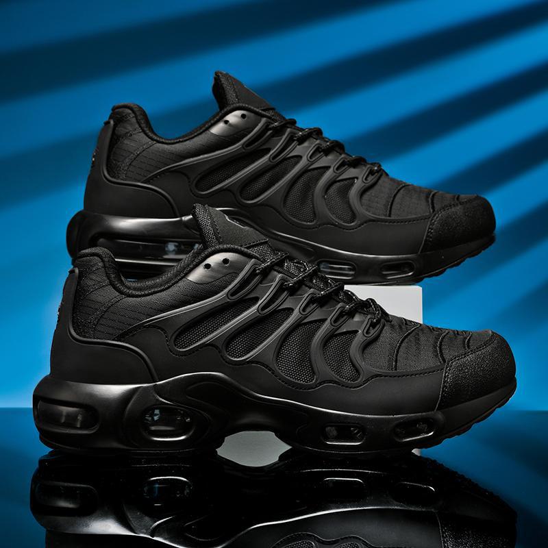 

2025 spring new air cushion running shoes men s and women s versatile college style thick-soled casual sports shoes tide shock absorption and non-slip 45 чёрный