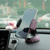 Rhinestone Crystal Car Cell Phone Holder Phone Mount Pink Flexible Table Stand Mount Bling Car Accessories Interior for Woman