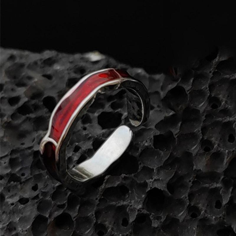Korean Drop Glaze Ring for Women Shining Butterfly Open Rings Vintage Geometric Y2K Trend Fashion Finger Jewelry