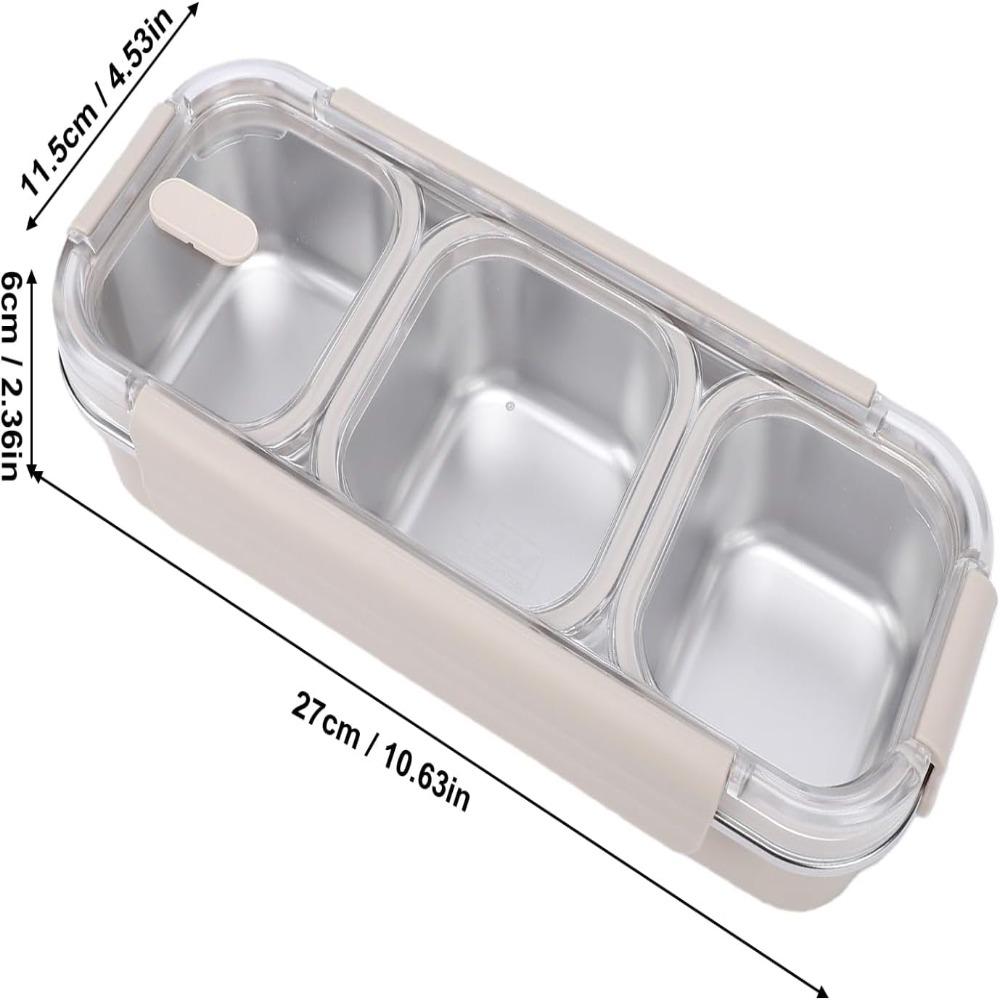 304 Stainless Steel Stainless Steel Lunch Box 25oz Metal Snack Box Travel