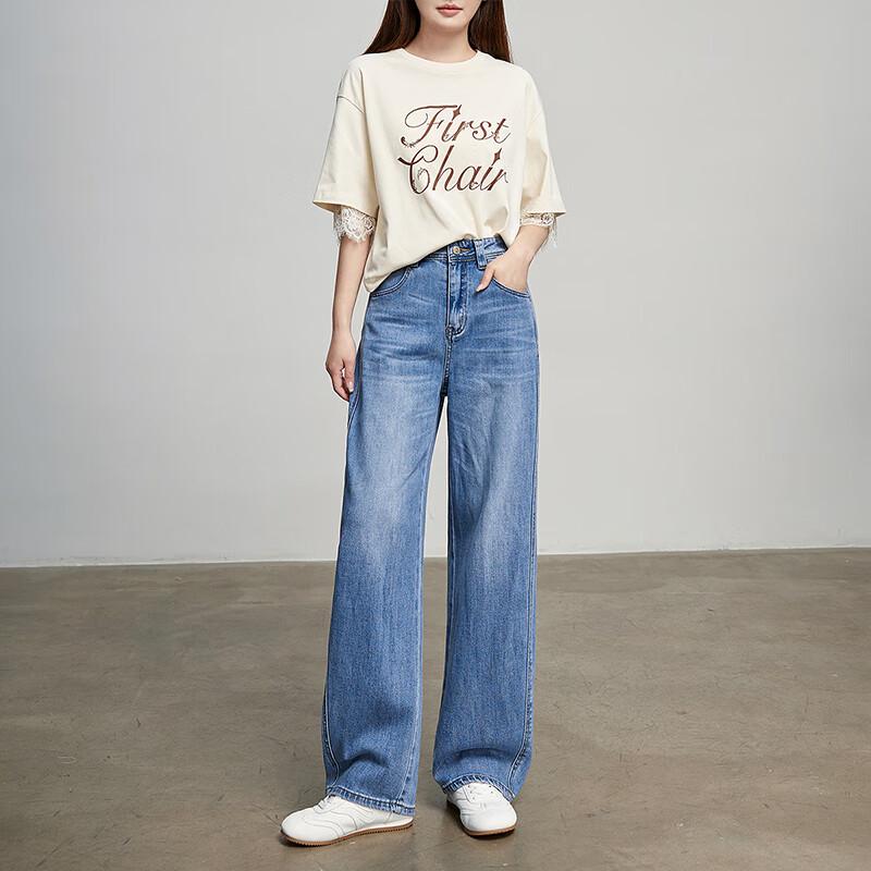 Chuyu Women's Retro High-Waist Loose Fit Banana Jeans
