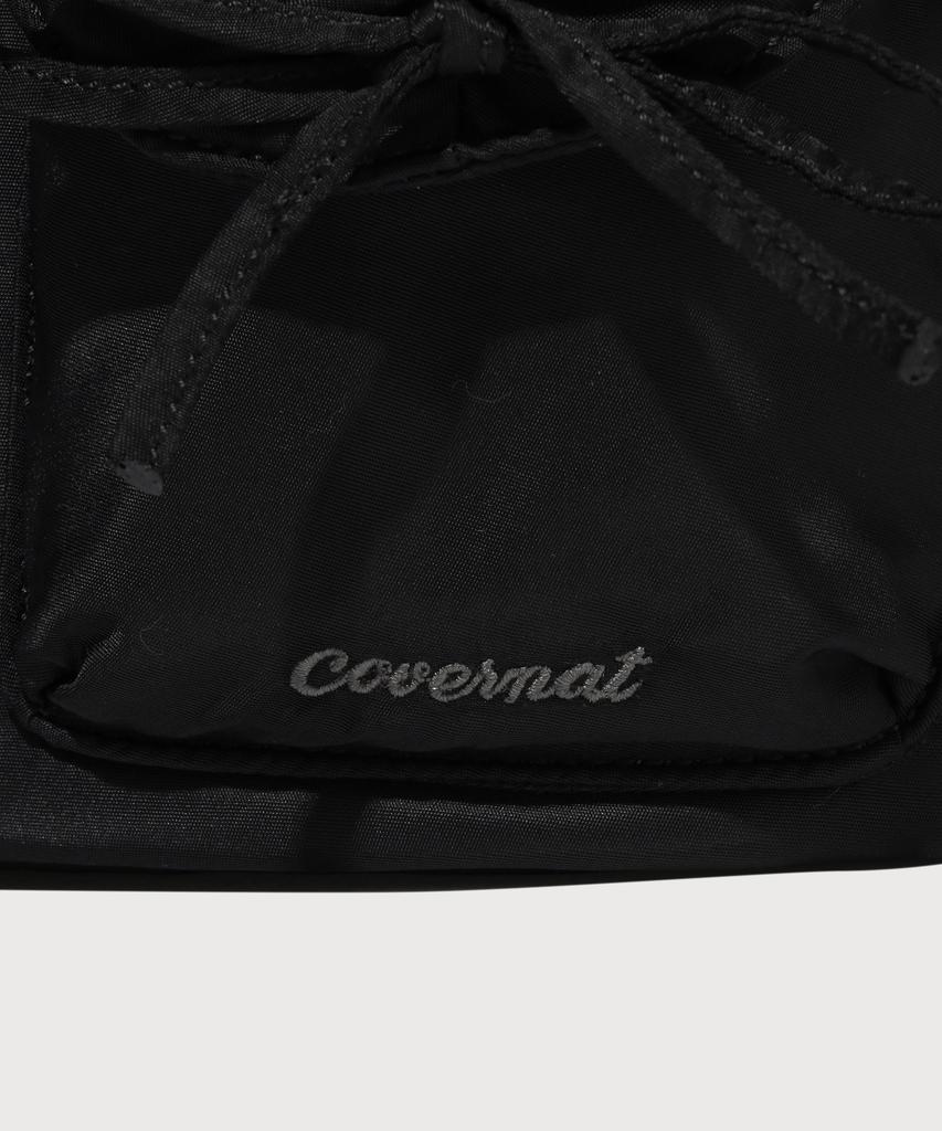 Covernat Woman Clover Heart Nylon Ribbon Backpack Black