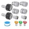A20F-Pressure Washer Adapter Set, Quick Disconnect Kit, M22 Swivel To 3/8Inch Quick Disconnect, 3/4Inch To Quick Disconnect