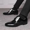 Oxford Shoes For Men Luxury Patent Leather Wedding Shoes Office Slip On Men Work Shoe New Pointed Toe Derbies Sapatos Masculinos