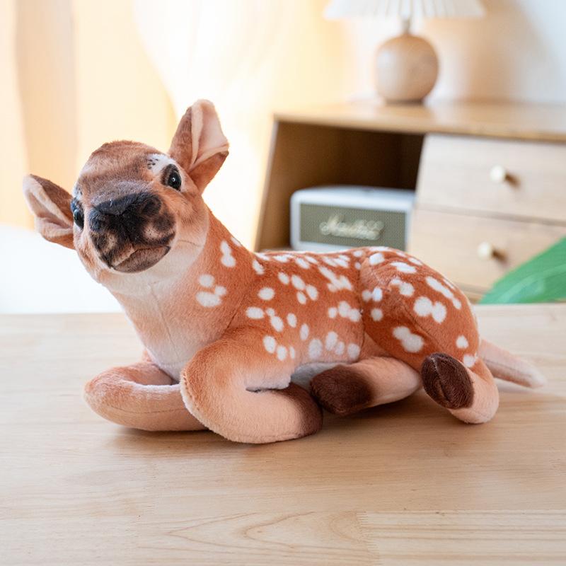 

Simulated Sika Deer Cub Deer Doll Plush Toy Elk Sika Deer Doll Children S Soothing Doll 20cm（0.12kg）