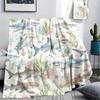 Fresh animal flowers Print Flannel Blanket High quality Comfortable for All Seasons Home Decor Warmth and Comfort Perfect for Christmas Gifts