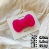 Large Pink Flocked Bow Hair Clip - Versatile Girly Bangs & Side Clip for Students
