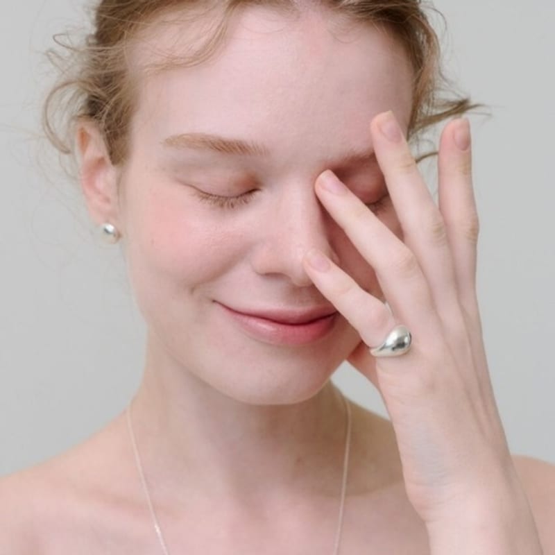 salted Mini button ring