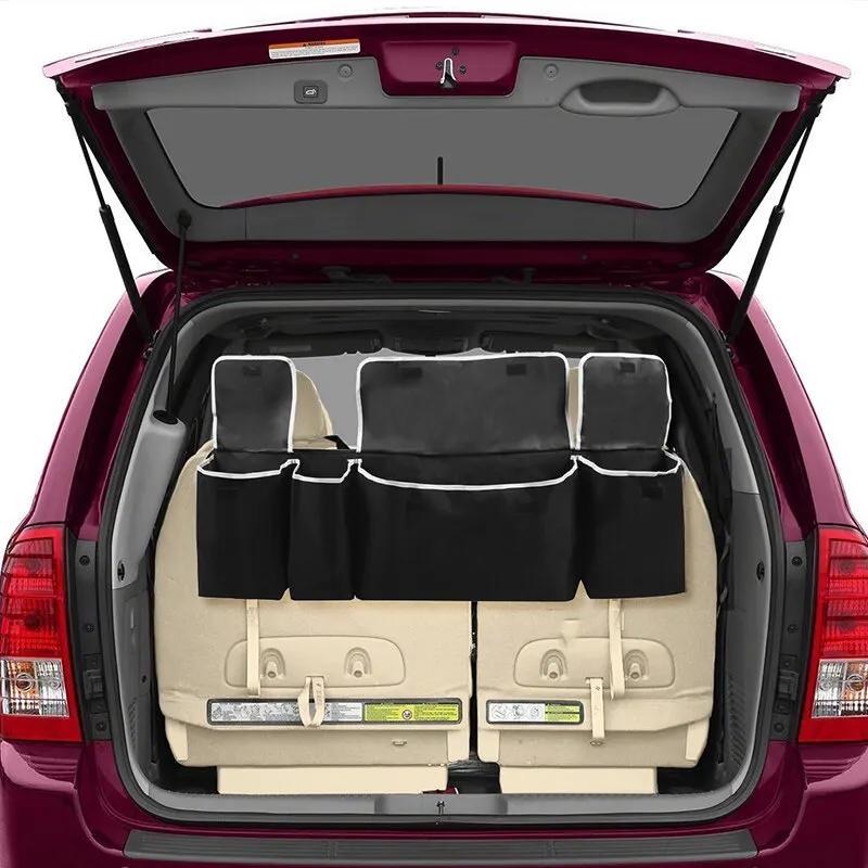Car Trunk Organizer Backseat Storage Bag, High Capacity, Multi-use, Oxford Car Seat Back Organizers, Automobile Interior