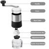 Mini Manual Coffee Grinder Convenient Stainless Steel Ceramic Core Coffee Bean Grinder Visual Coffee Machine Hand Coffee Grinder