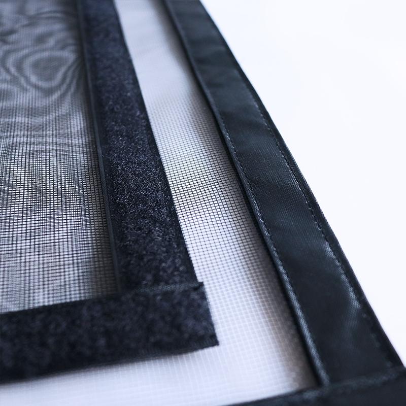 Neues Fenster-Fliegengitter mit Reißverschluss und unsichtbarem Fiberglas - Individuell anpassbare Größe Schwarzes Netz Sommer Schutz vor Mücken und Fliegen