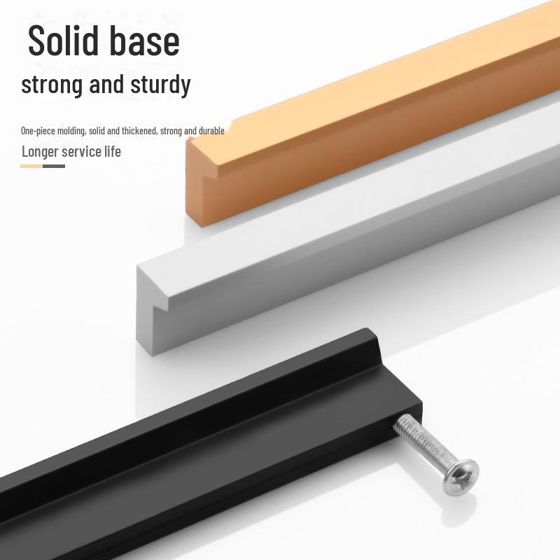 

Ручка для шкафа из алюминия в матово-черном и золотом цвете в скандинавском стиле 64mm hole distance 75mm long