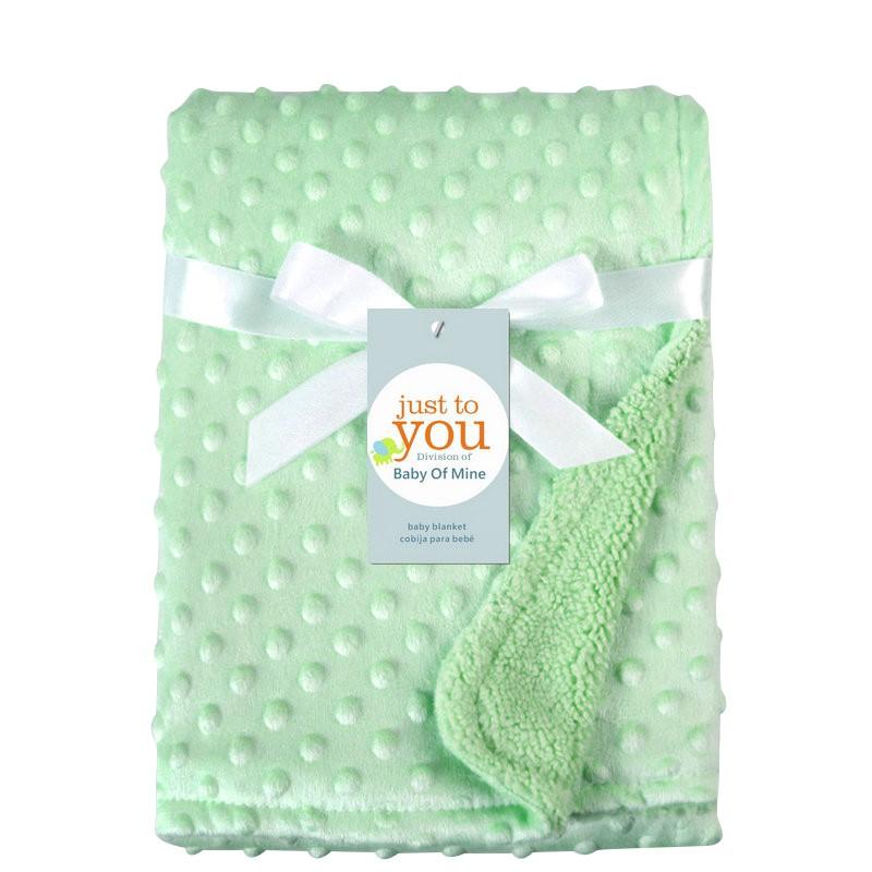 Thermal Soft Fleece Bath Towel Double Layer Baby Blanket Warm Sleep Cover Swaddle Wrap Newborn Baby Stroller Blanket Sleepsack