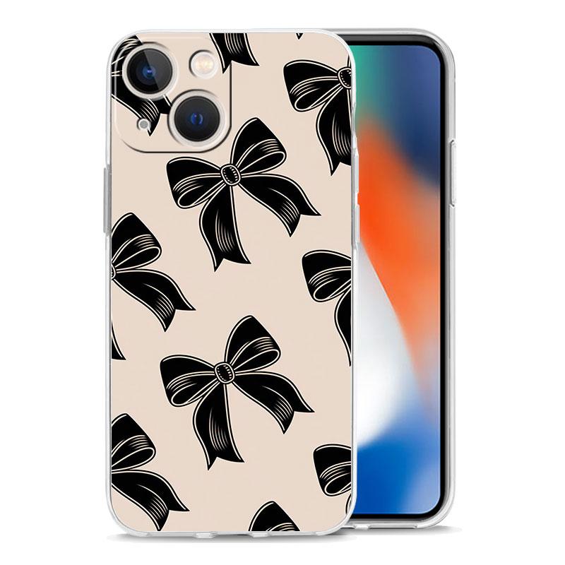Phone Case For iPhone 17 Cases iPhone Air 16 15 12 13 14 Pro Max 7 8 Plus 16Pro iPhone11 Soft Cover Cute Pink Heart Bow