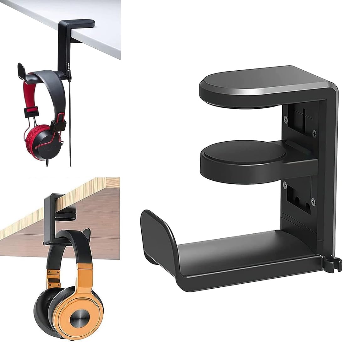 Headphone Stand, 360 Degree Rotation Headset Hanger Holder S чёрный