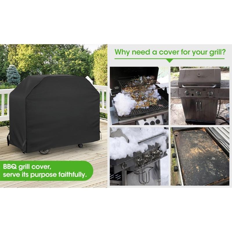 Waterproofs Heavy Duty Grill Cover Outdoor Barbecue Cover Dustproof BBQ Protective Case Universal Outdoor Grill Cover