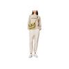 Li Ning Sports Trend Series Solid Color Logo Print Jogger Pants Women Bottoms White AKLSB38-3