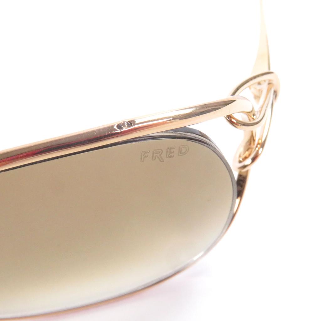Uitstekende FRED zonnebril VOLUTE ovaal montuur goud heren Gebruikt