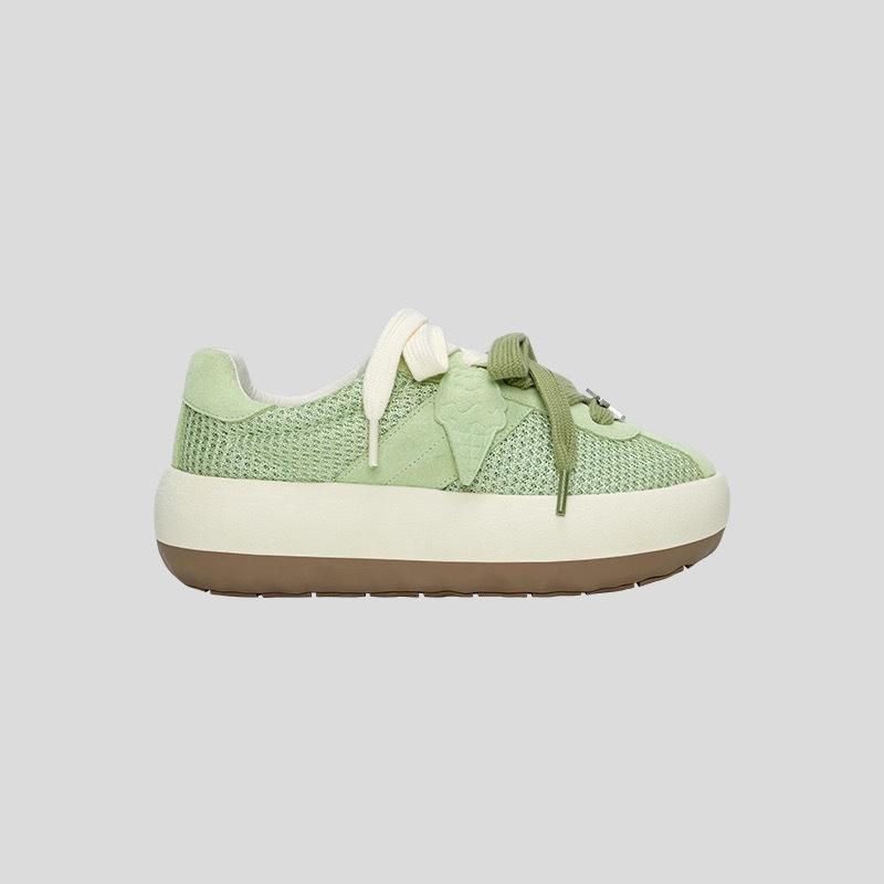 Real Spring New Baijingting GOODBAI GOODEES Special Ice Cream Mesh Bread Fluffy Shoes