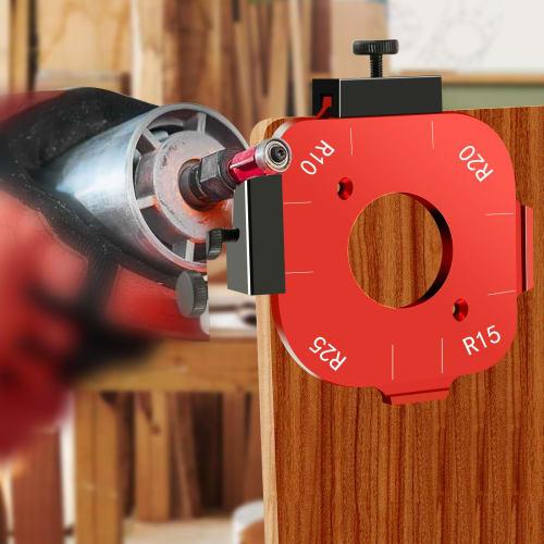 Zhihu Corner Processing Jig, Trimmer Guide, Corner Jig, 2-Piece Set, Trimmer Jig, R Corner, Arc Jig Router Template, Arc Cutting Auxiliary Tool, Alumi