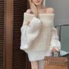 One-shoulder Twist Sweater for Women In Autumn and Winter New Style Thick Loose Lazy Soft Waxy Pullover Design Knitted Sweater