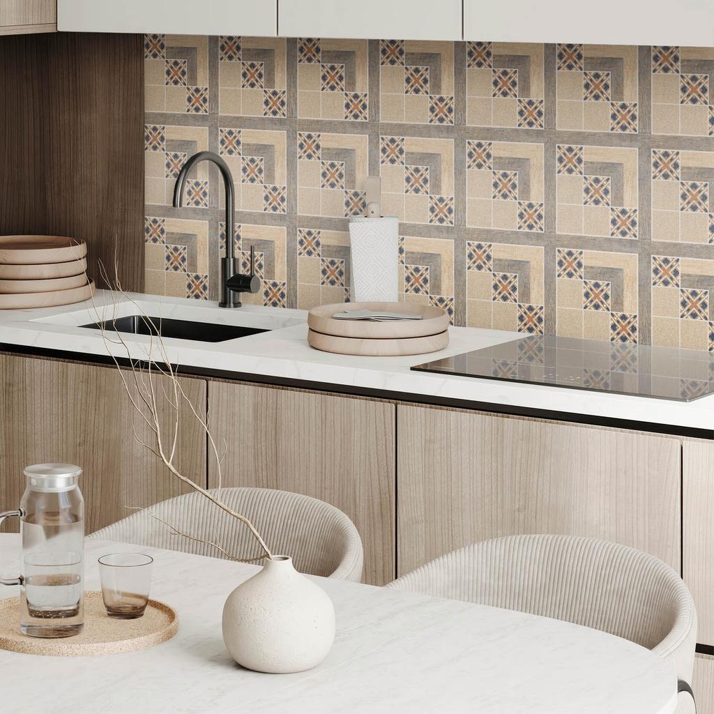 Adhesive Tiles With Graphics For The Hallway Vinyl Geometric Patterns On Tiles 20X20X20 Cm