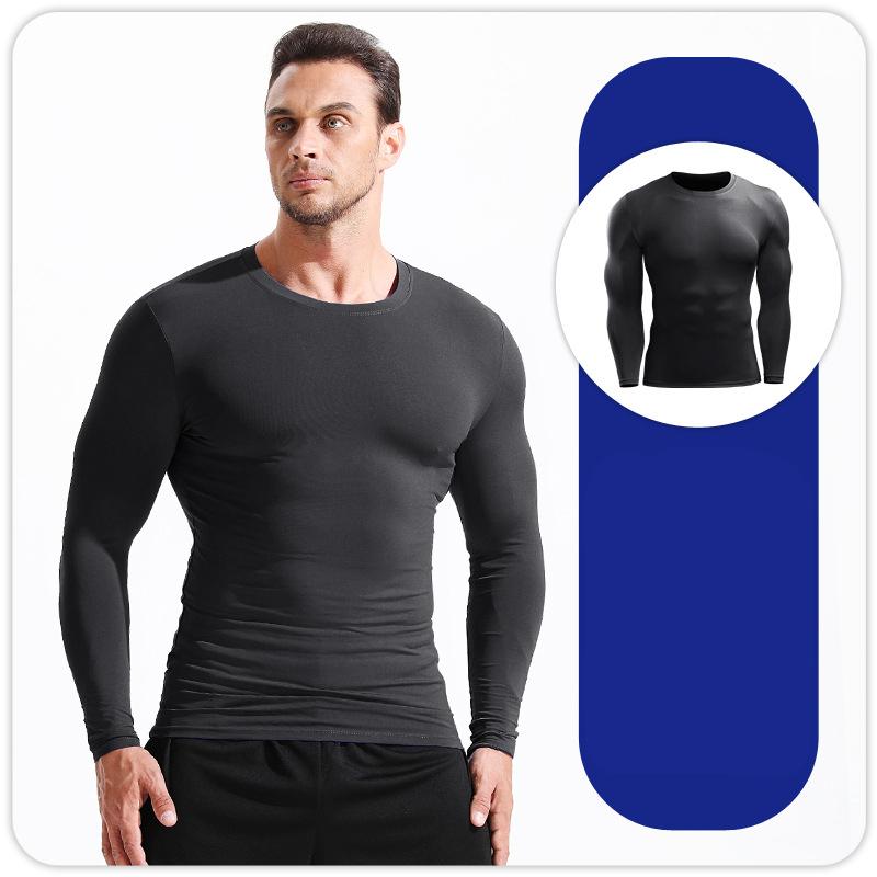 Herre treningsskjorter Basketball Sportsklær Løping Yoga Langermet T-skjorte Undertrøye Sykling Treningstopp S M L XL 2XL 3XL
