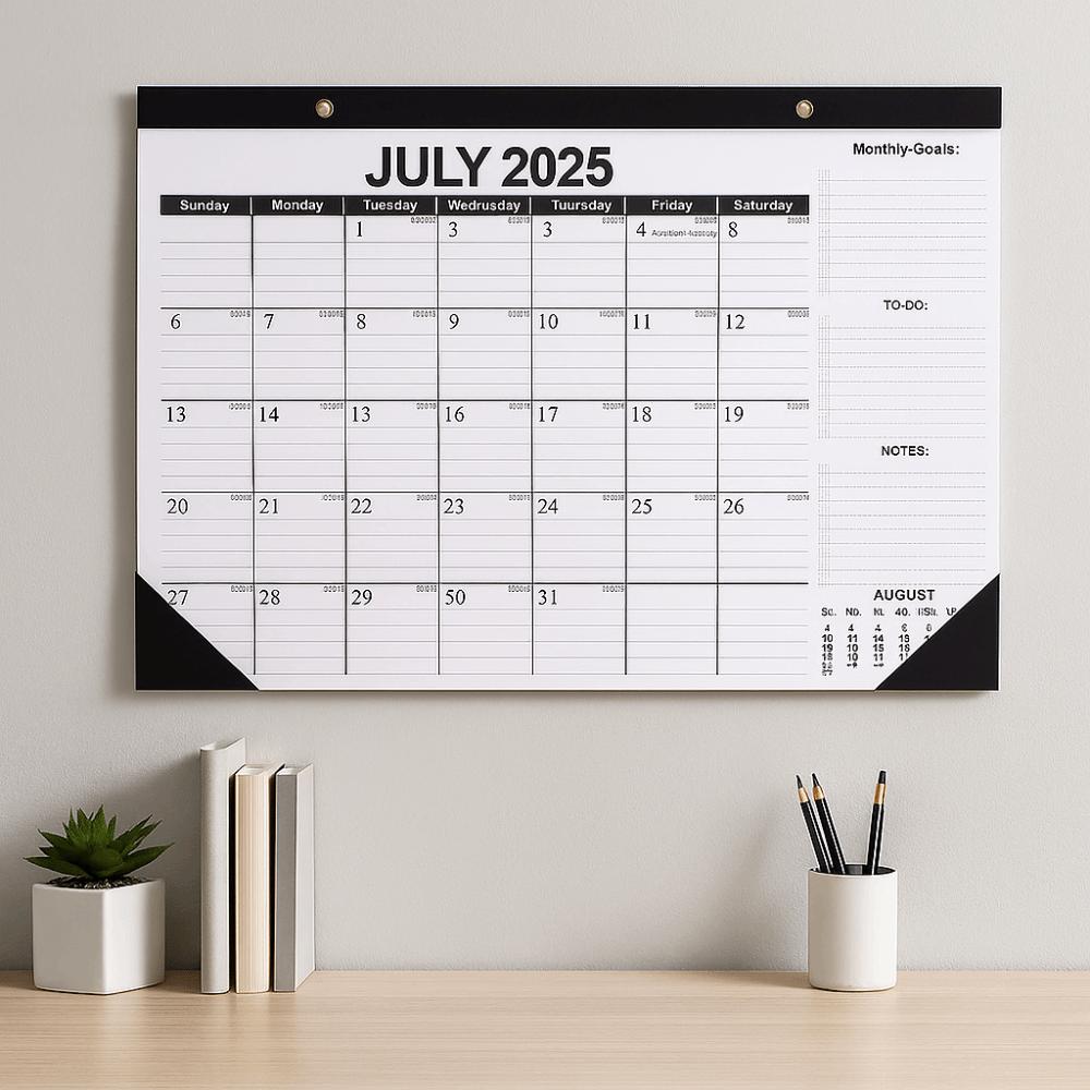 Spacious Hanging Calendar Creative Monthly Planner Calendar 18-Month Calendar  Family Planning
