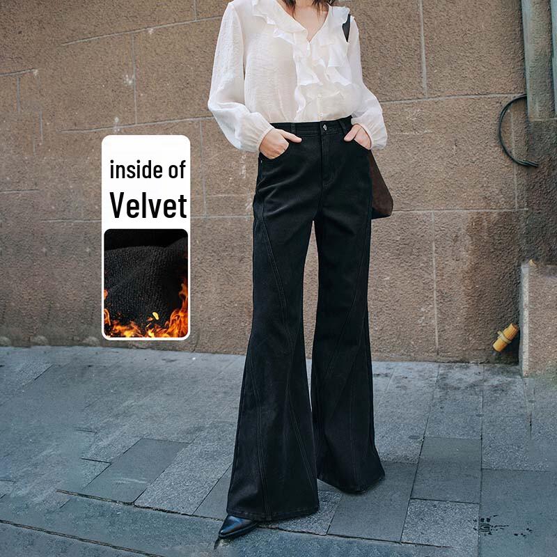 

Navigare Women s Autumn/Winter Elastic Casual Bootcut Jeans XL