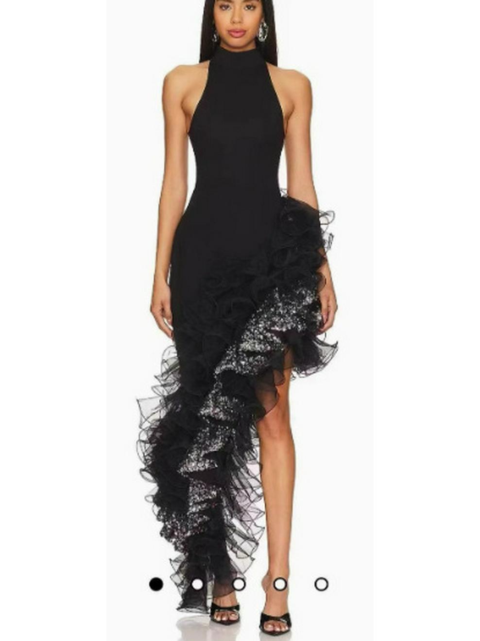 

Весна 2025 Женское платье-комбинация из французского кружева пэчворк - Многослойный, Приталенный, Дизайн без рукавов Small чёрный