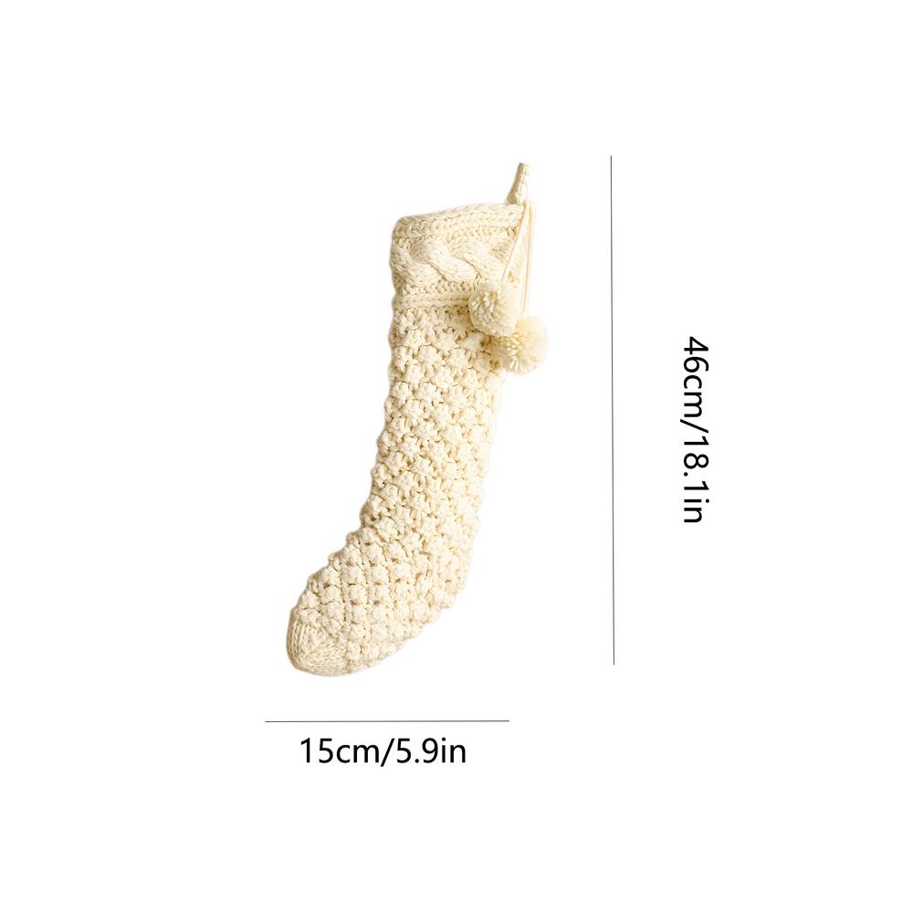 Christmas Knitted Stockings 18inch Large Cable Rustic Comfortable Decoration Farmhouse Knitted Fireplace Stockings For Adults