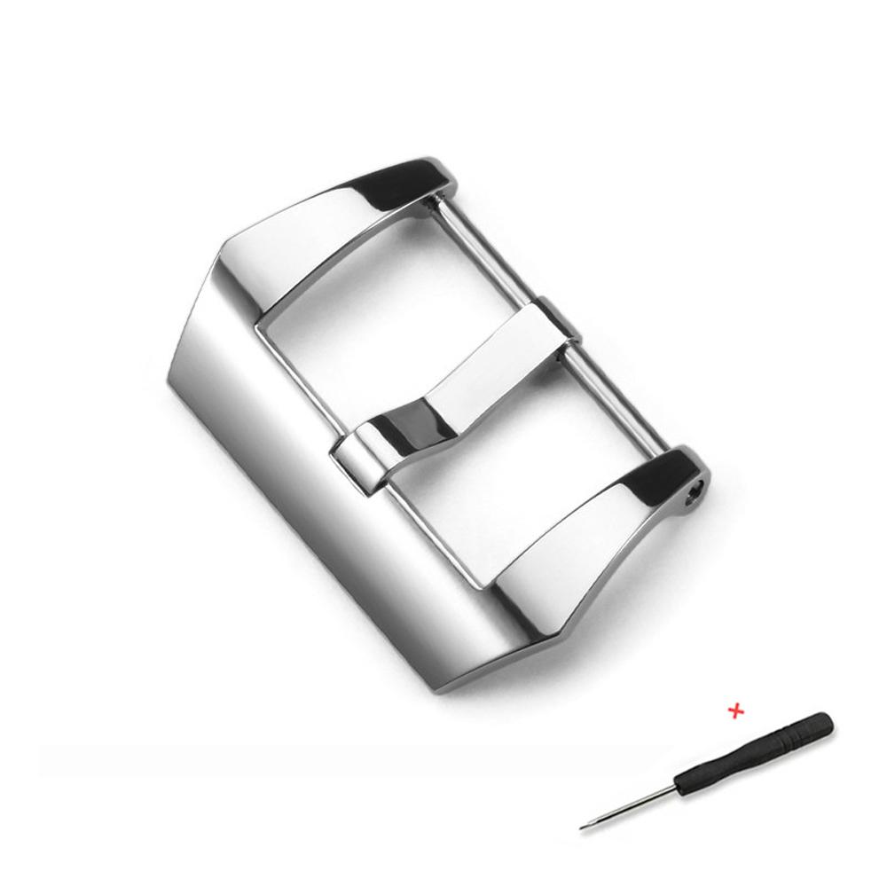 Metal Watch Band Buckle 18mm 20mm 22mm 24mm 26mm for Panerai Watchband Strap Stainless Steel Clasp Screw Pin Watch Accessories