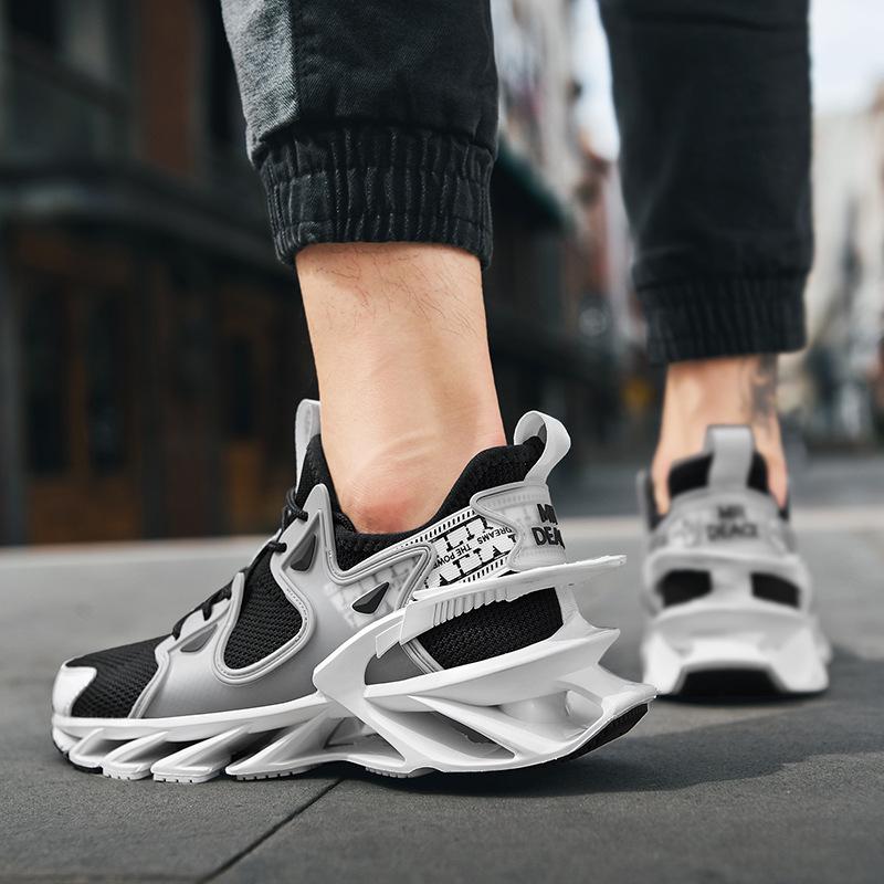 Men's Spring/Summer Blade Sole Sneakers - Trendy, High-Quality, Shock-Absorbing, Mesh Casual Running Shoes