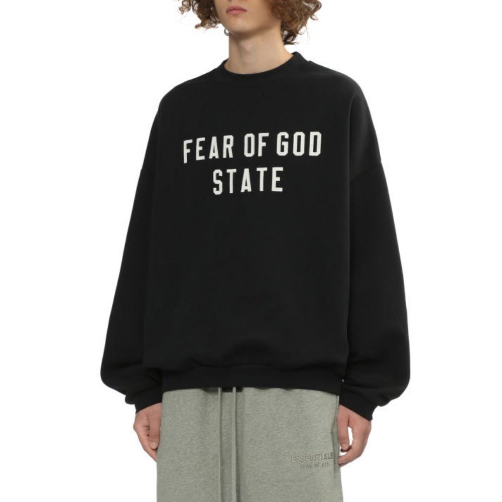 Fear Of God Essentials Logo Crewneck Long Sleeve Sweatshirt Men sweatshirt ESSSW256550MP