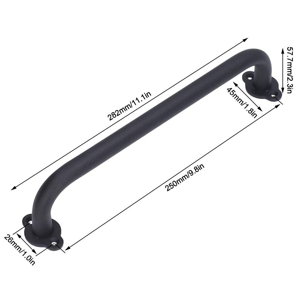 Wall Mount Barn Door Handle Carbon Steel Grab Bar Durable Cabinet Handle Barn Shed