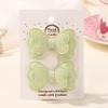 2Pcs Candy Colored Hair Clip Se Double Layered Bow Cute Bangs HairPin Cotton Safe Children's T for Girls Hair Accessories
