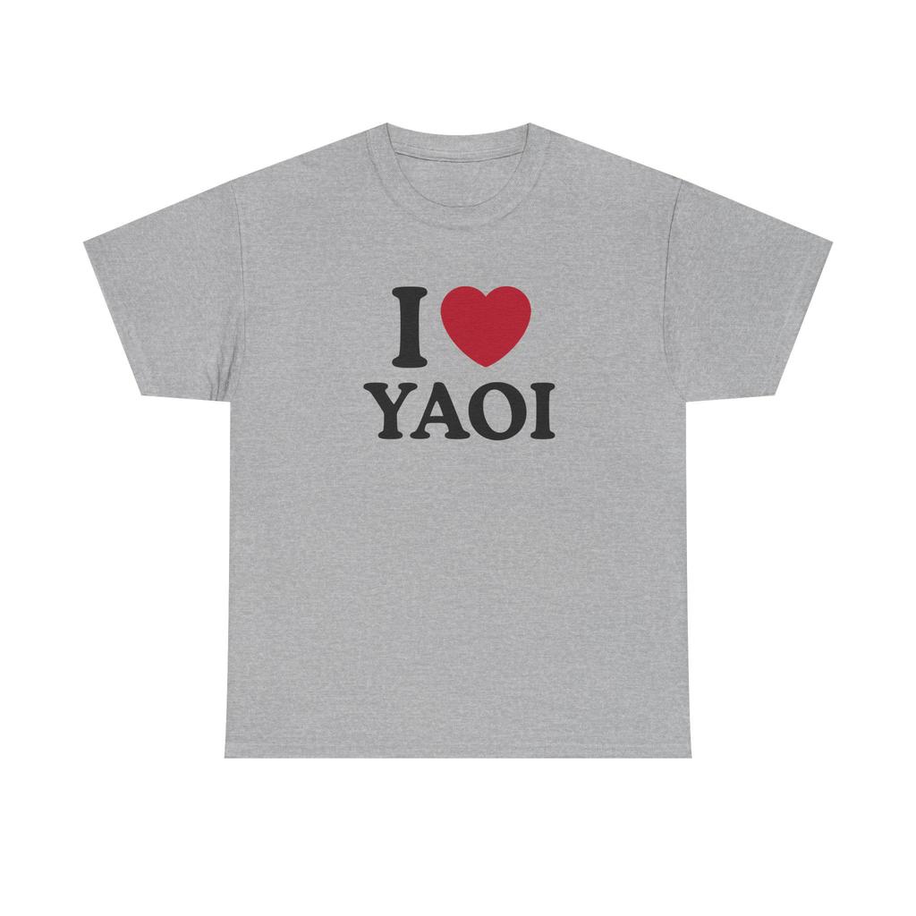 Men I Love Yaoi T-shirs BL Loose Prue Cotton Graphic Print TShirt for Men Women Round Neck Short Sleeved T-shirt Top