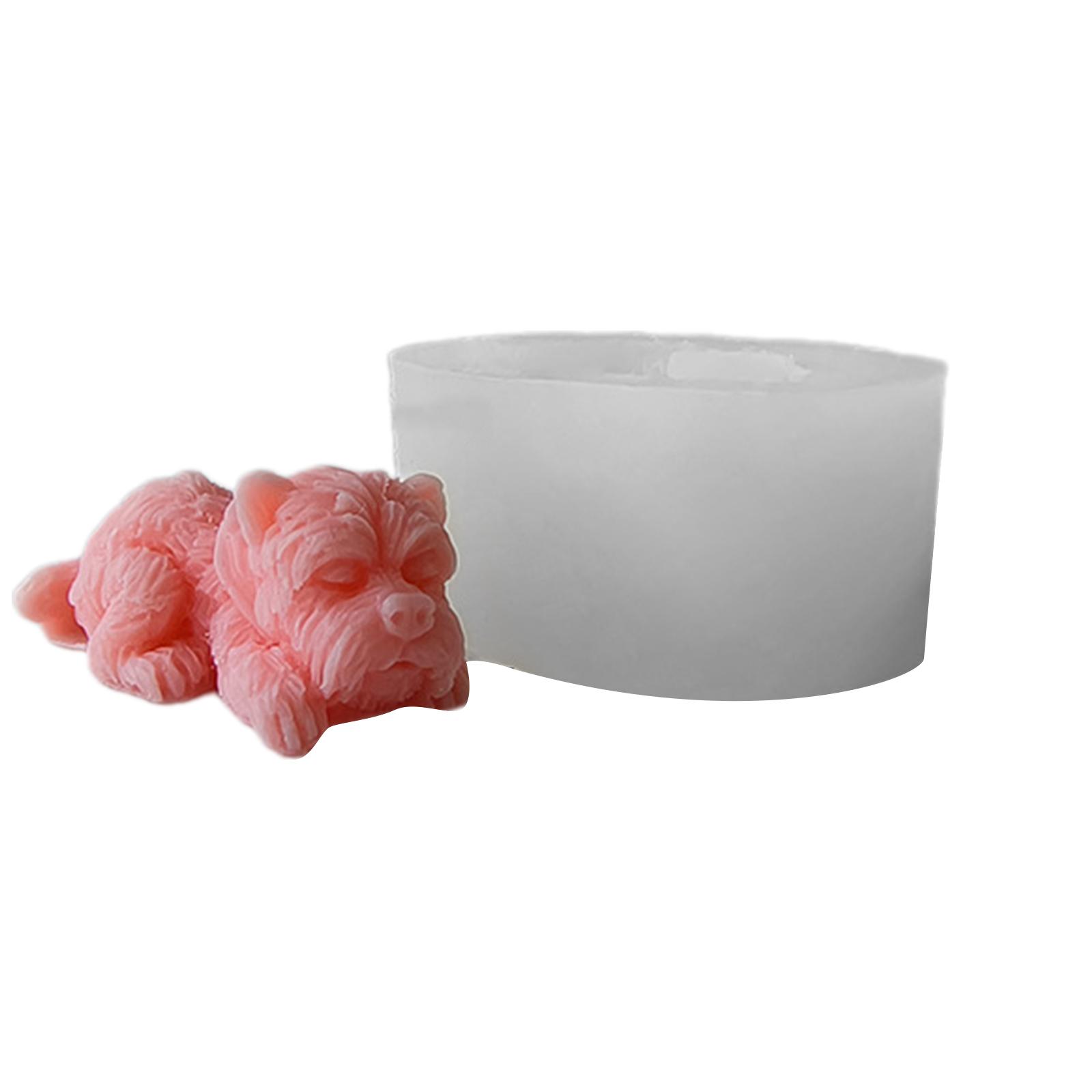 

Уникальная 3D-форма в виде щенка для мыла ручной работы и ароматерапевтических свечей. Гибкая силиконовая форма для изготовления помадного торта. 1099