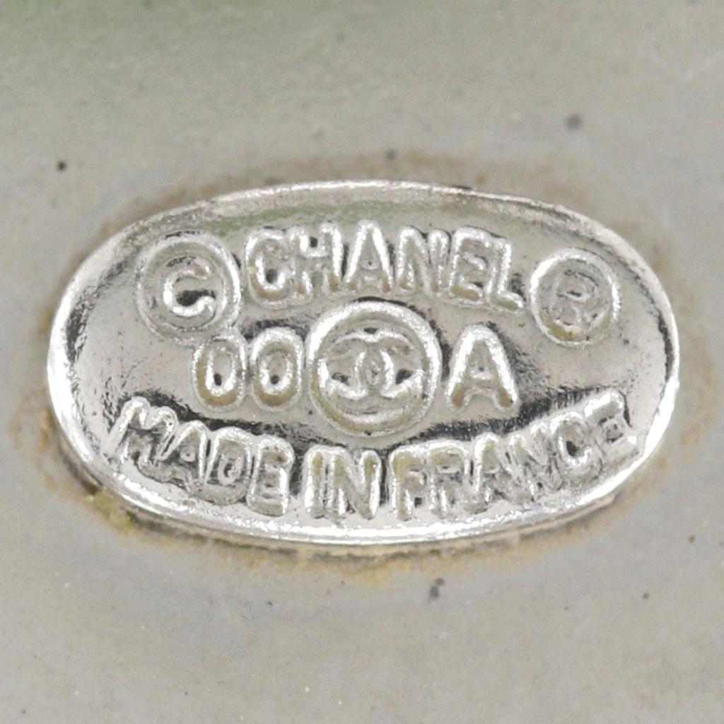 CHANEL COCO Mark Earring Silver plastic 5.8g Women Used